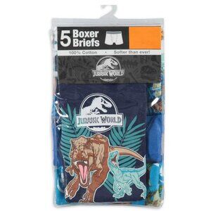 Handcraft Jurassic World Boys Boxer Briefs 5-Pack 100% Cotton Multicolor